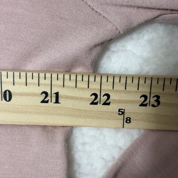 SO Favorite V Neck Long Sleeve Shirt Top Pink Womens Size Large - Picture 6 of 7